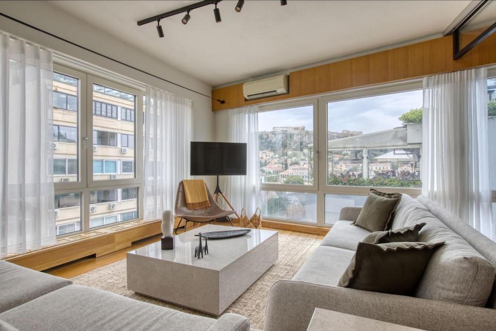 Sunny Luxury Loft,Stunning Acropolis View, Jacuzzi Apartment Atena Exterior foto
