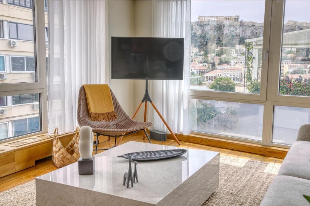 Sunny Luxury Loft,Stunning Acropolis View, Jacuzzi Apartment Atena Exterior foto