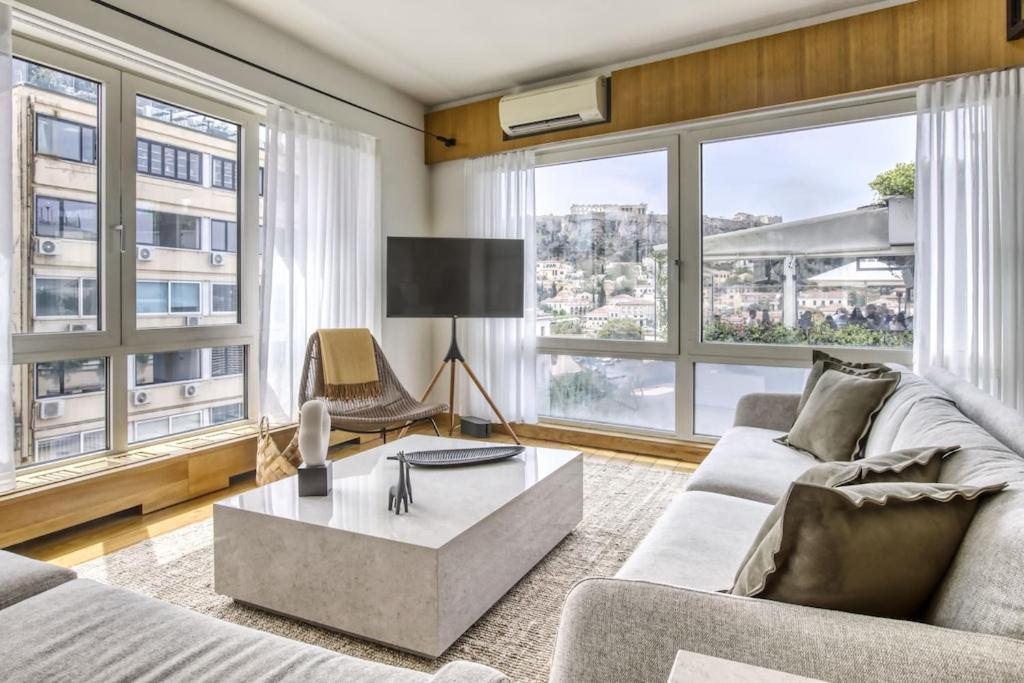 Sunny Luxury Loft,Stunning Acropolis View, Jacuzzi Apartment Atena Exterior foto